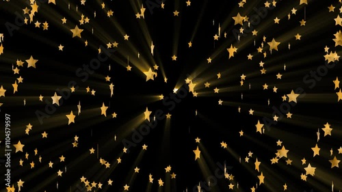 Explosion shining gold star with alpha channel.