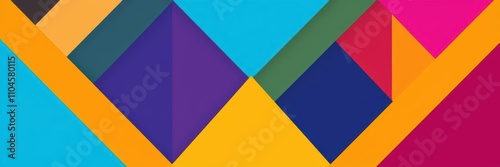 Wallpaper Mural Colorful geometric social media set featuring square, circle, and triangle shapes with bright colors and modern design, modern, shapes Torontodigital.ca