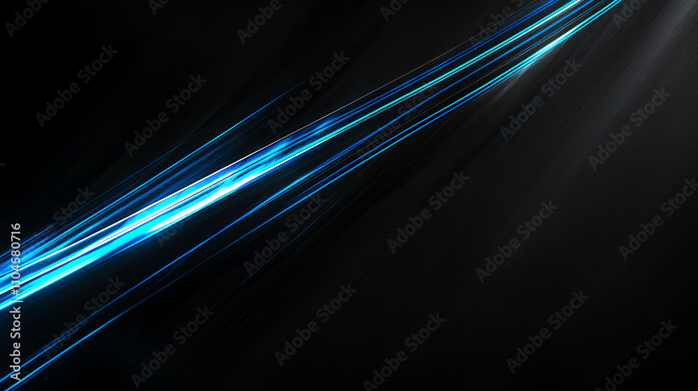 Blue light streaks swirl diagonally across a dark background creating a dynamic visual effect Blue light streaks swirl diagonally across a dark background creating a dynamic visual effect