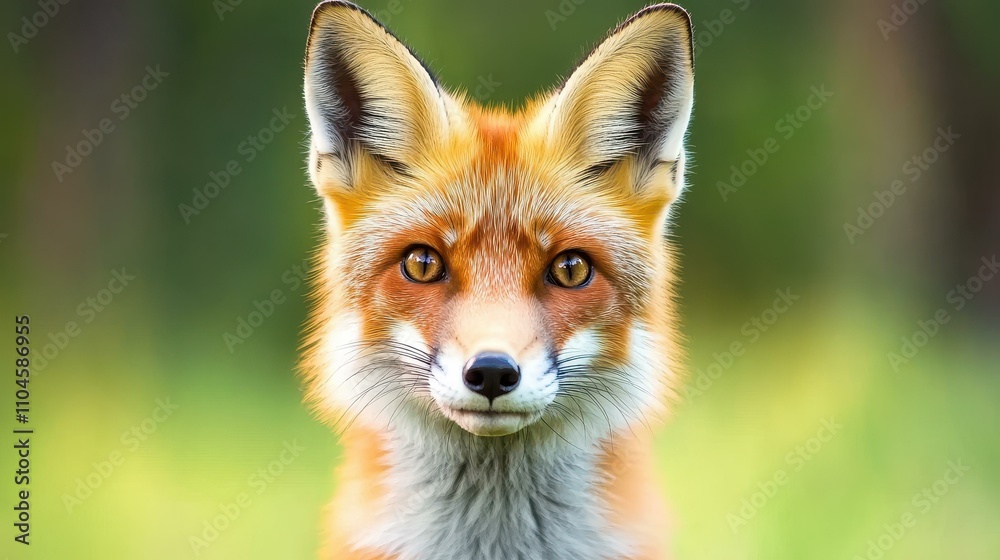 A striking closeup of a fox highlights its vivid features against a softly blurred backdrop, showcasing natures beauty. A striking closeup of a fox highlights its vivid features against a softly blurred backdrop, showcasing natures beauty.