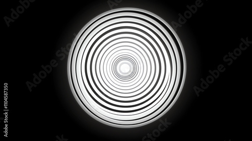 Circles of light pulse outward in rhythmic pattern against a dark background creating a mesmerizing visual display