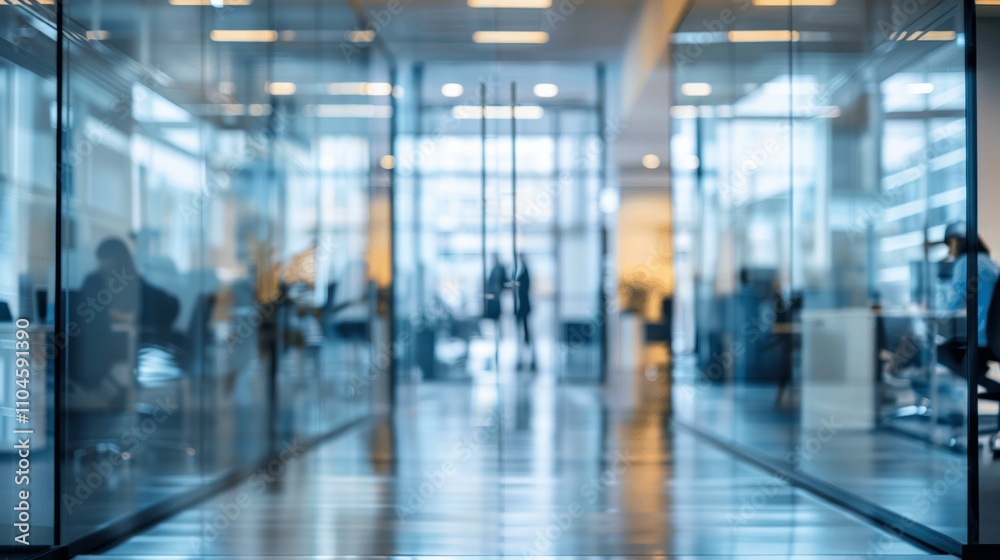 Modern office with IT specialists and programmers working behind glass wall Modern office with IT specialists and programmers working behind glass wall