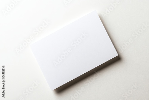 A white card with no writing on it