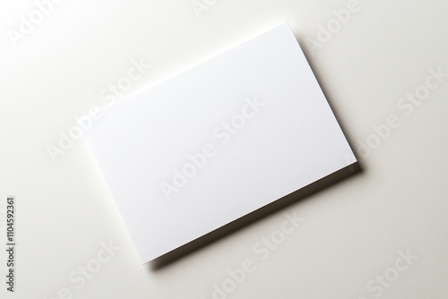 A white card with no writing on it