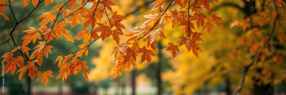 Blurred background of autumn park with vibrant foliage and trees, serene, fall Blurred background of autumn park with vibrant foliage and trees, serene, fall