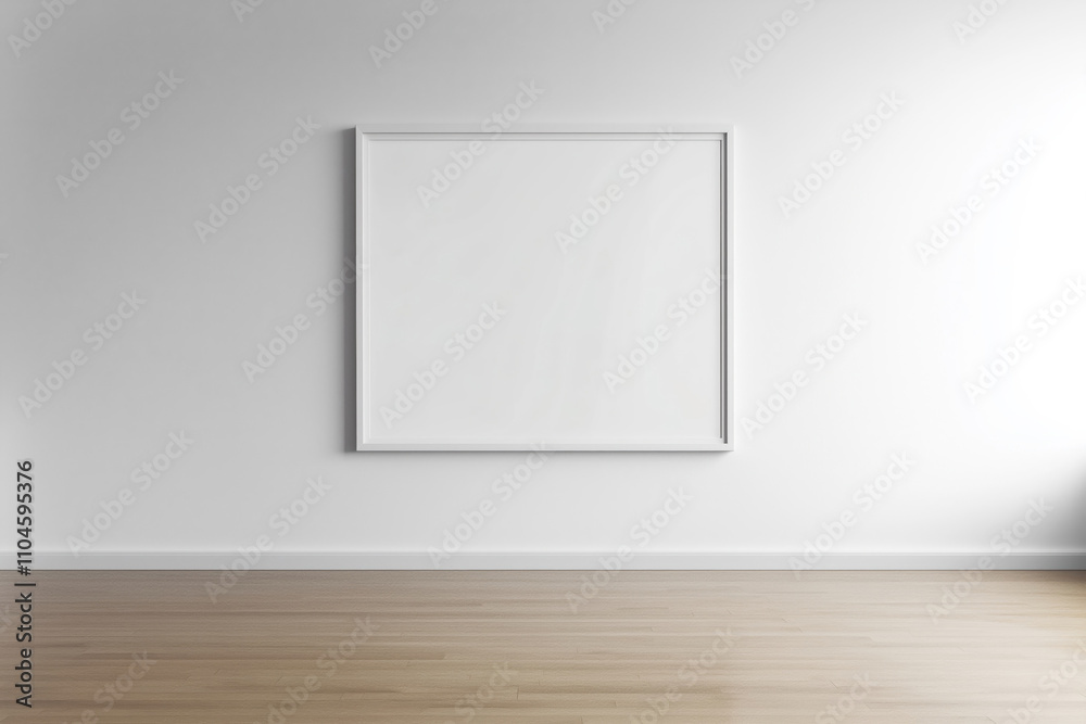 Mock up frame on the wall in a modern luxury minimalist room Mock up frame on the wall in a modern luxury minimalist room