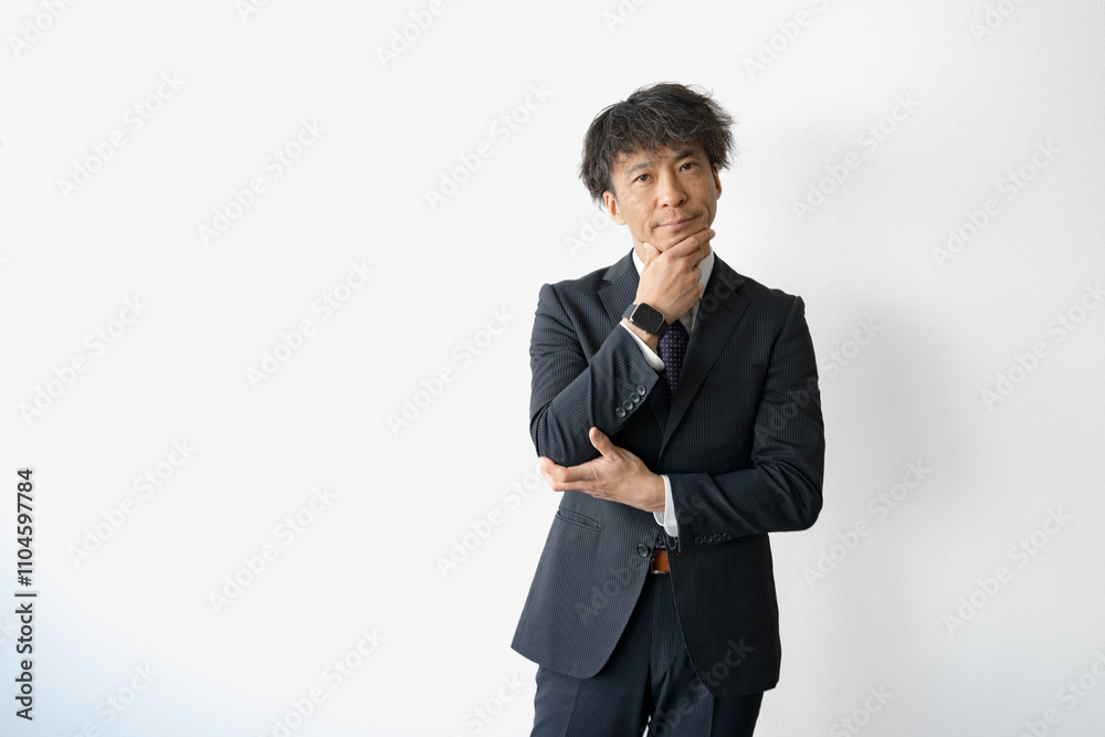 考えるビジネスマン 考えるビジネスマン