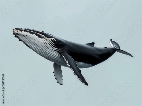 Whale on a plain background