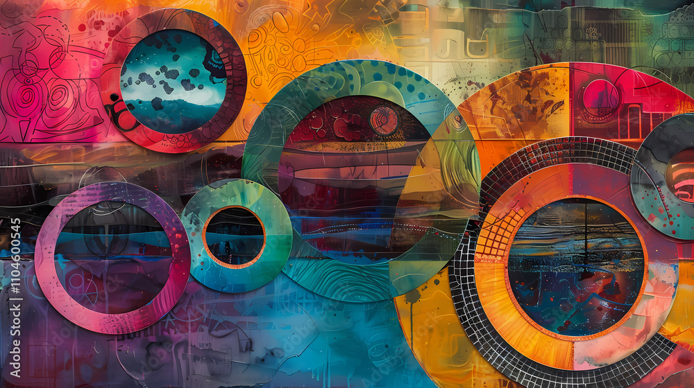 Vibrant Circles Abstract Painting Vibrant Circles Abstract Painting