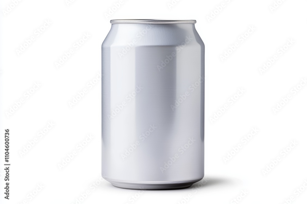 A can of soda is sitting on a white background A can of soda is sitting on a white background