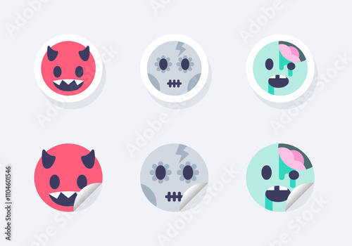 Devilish, Skull and Zombie Stickers