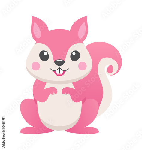 squirrel with cheeks tinted pink