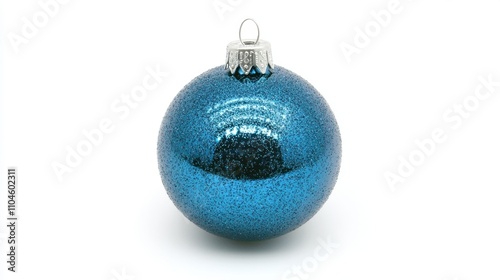 Shiny Turquoise Christmas Ornament with Glittering Surface Ideal for Holiday Decorations and Festive Celebrations, Perfect for Winter Decor and Craft Projects