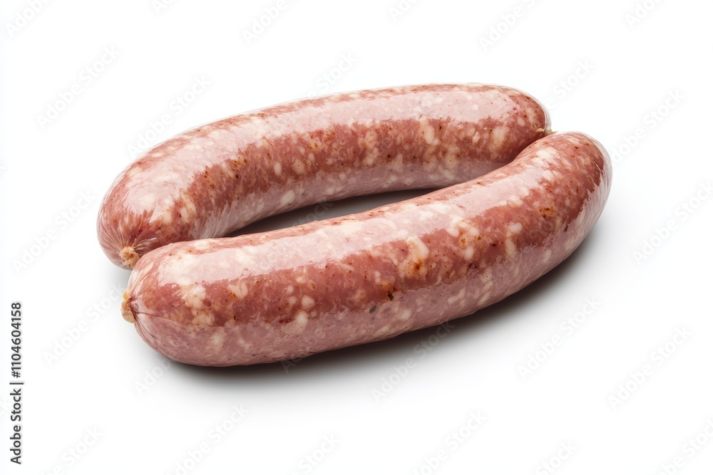 Two pieces of meat with a white background Two pieces of meat with a white background