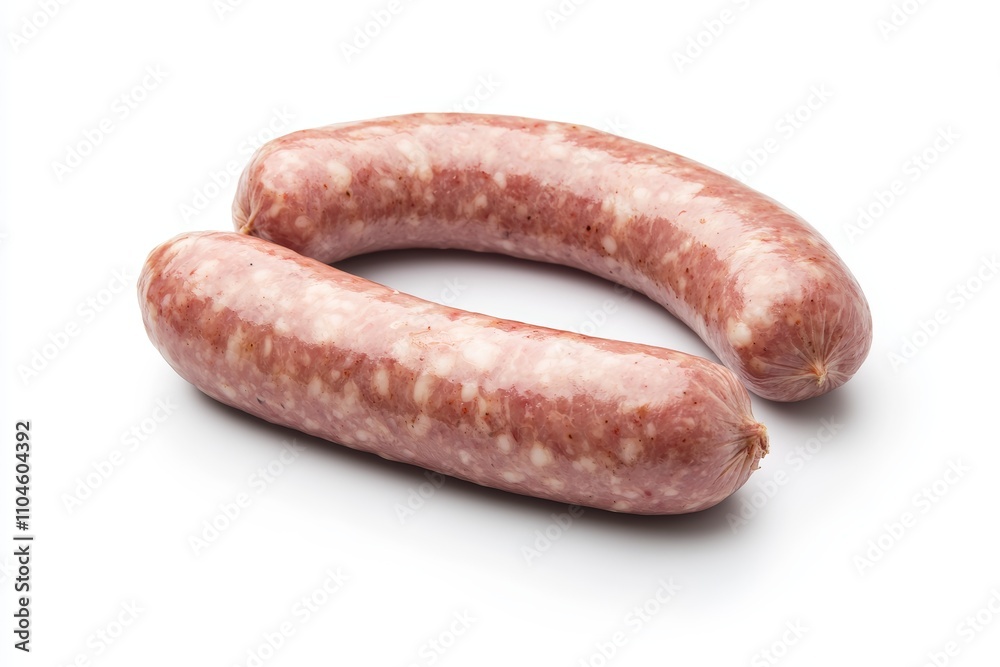 Two pieces of meat with a white background Two pieces of meat with a white background