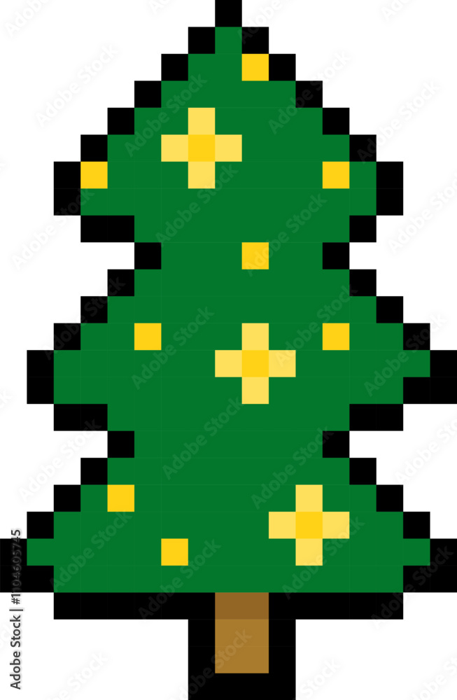 Obraz premium Pixel Art Christmas Tree