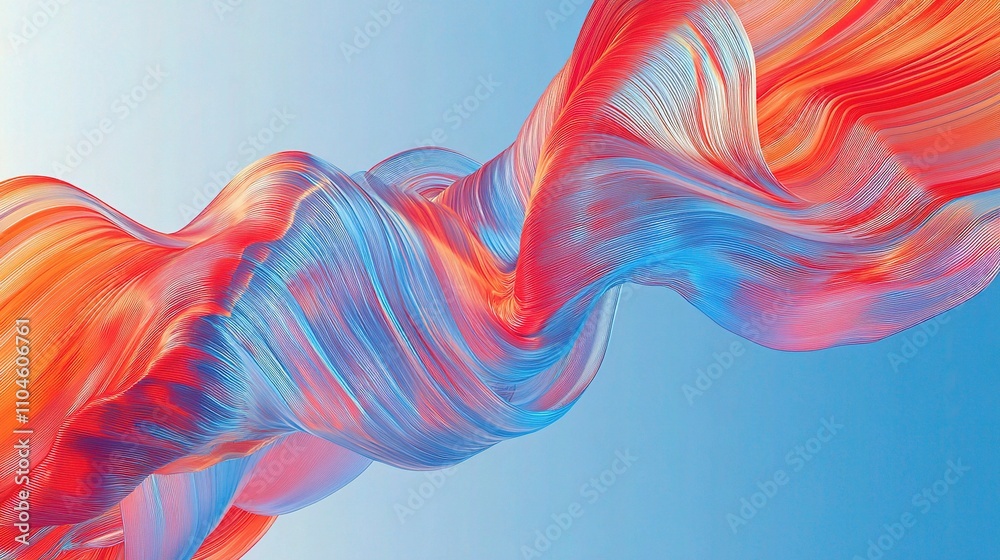 Obraz premium Vibrant Abstract Wave with Flowing Colors and Dynamic Textures