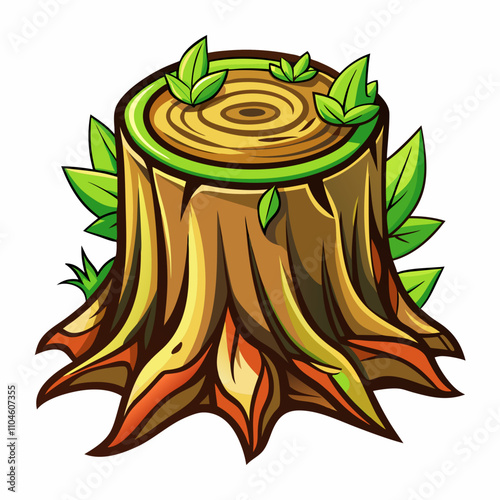 wood stumb illustration