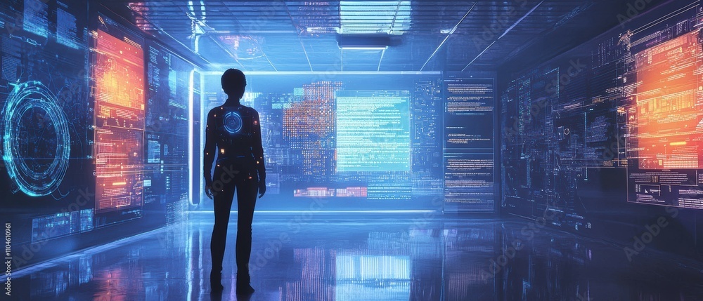 Navigate digital spaces with a holographic interactive virtual assistant guide Navigate digital spaces with a holographic interactive virtual assistant guide