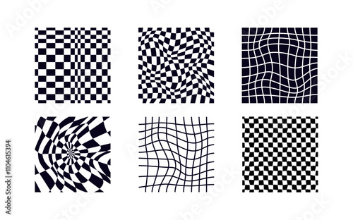 Psychedelic checkerboard pattern