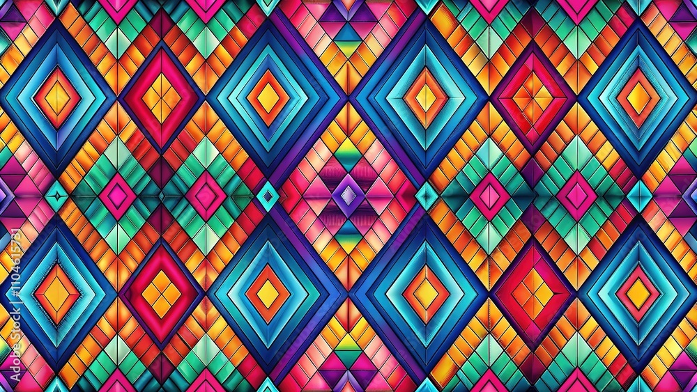 Geometric Diamond Pattern Seamless Background Design Geometric Diamond Pattern Seamless Background Design