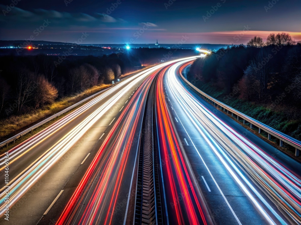 Night Road Acceleration: Light Trails and Motion Blur in Long Exposure Landscape Photography Night Road Acceleration: Light Trails and Motion Blur in Long Exposure Landscape Photography
