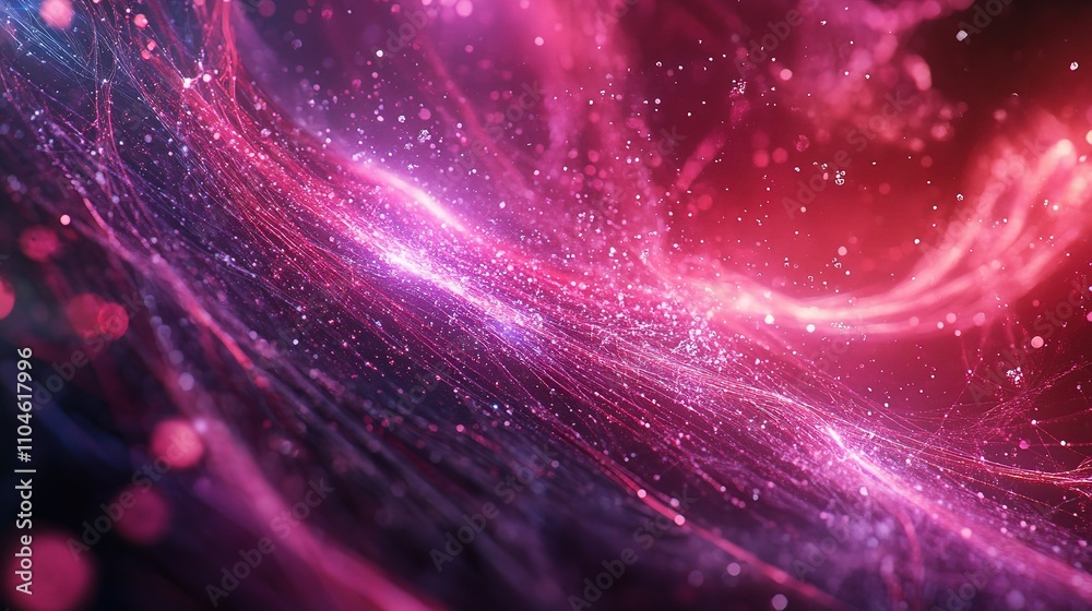 Obraz premium Abstract Digital Cosmic Background with Vibrant Purple and Pink Tones