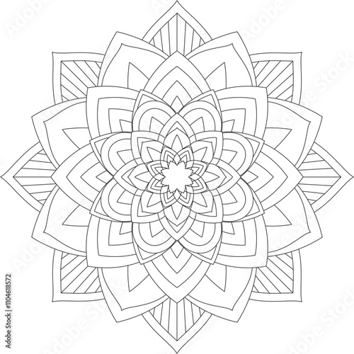Vibrant mandala color book with simple, hand-drawn vector designs! Perfect for coloring, drawing, painting, and art lovers. Floral, geometric, symmetrical patterns for creativity and relaxation.
