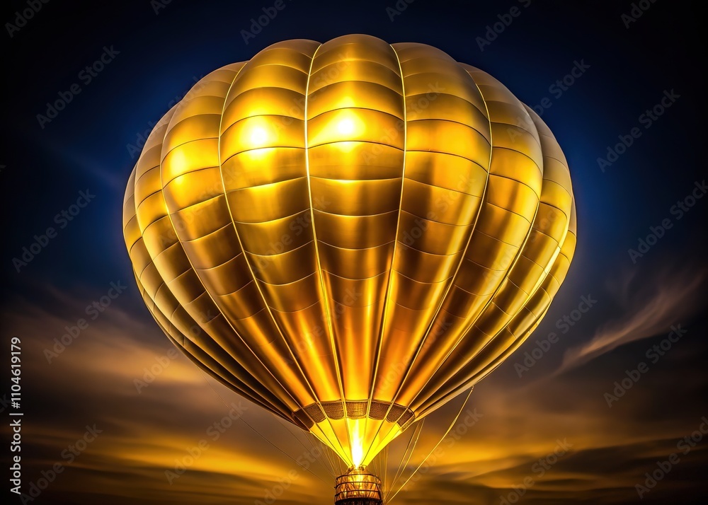 Fototapeta premium New Year 2025 Golden Inflatable Balloon Low Light
