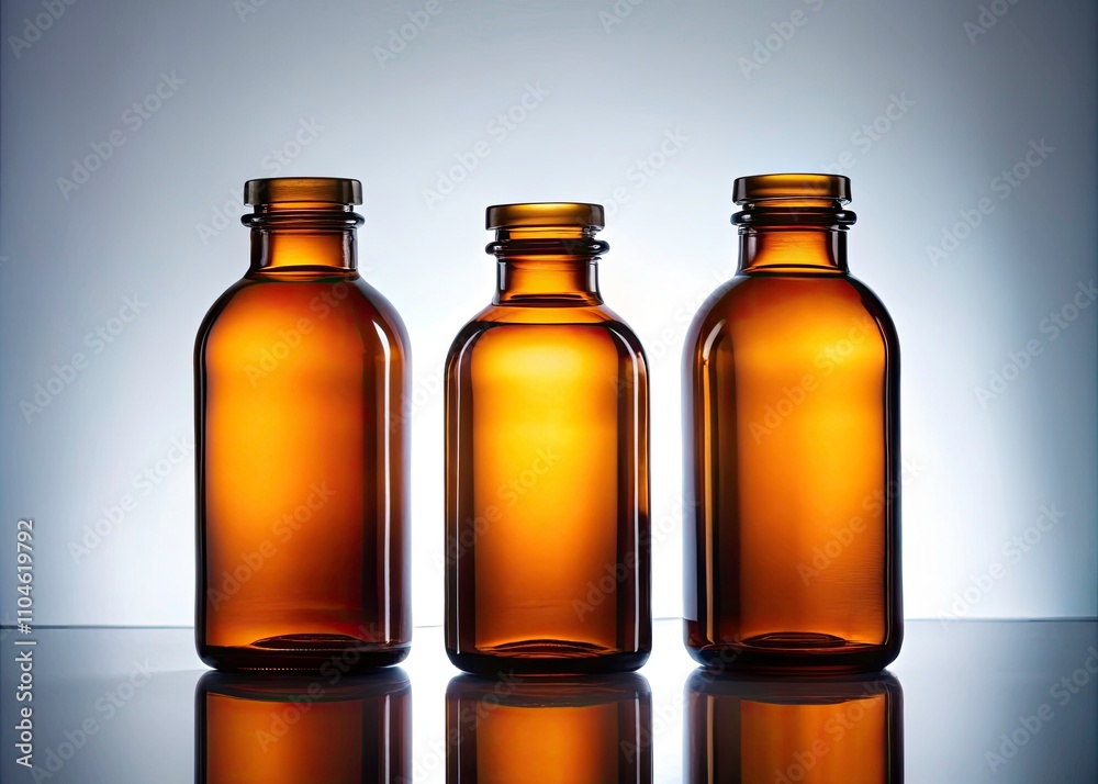 Silhouette Photography of Three Empty Medicine Bottles on White Surface for Medical and Pharmaceutical Use Silhouette Photography of Three Empty Medicine Bottles on White Surface for Medical and Pharmaceutical Use