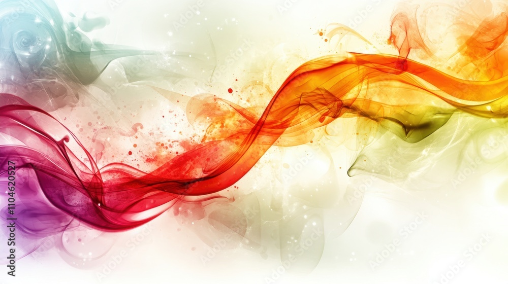 Abstract Colorful Smoke Waves with Soft Blurry Background for Artistic and Creative Inspirations in Design and Decoration Projects Abstract Colorful Smoke Waves with Soft Blurry Background for Artistic and Creative Inspirations in Design and Decoration Projects