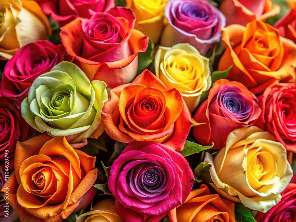 Vibrant Rose Bouquet - AI Photorealistic Product Shot Vibrant Rose Bouquet - AI Photorealistic Product Shot