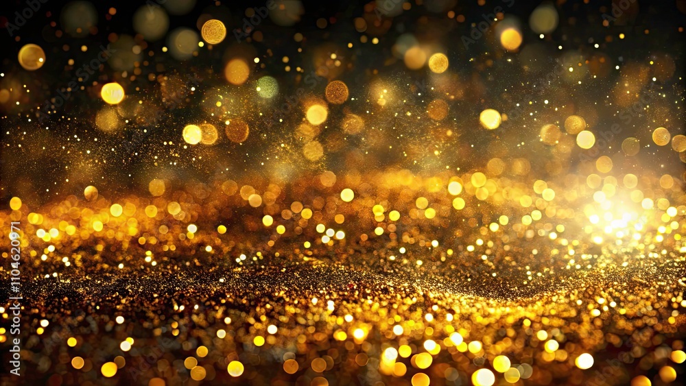 Stunning Gold Glitter Texture on Black Background - Abstract Design Element for Creative Projects Stunning Gold Glitter Texture on Black Background - Abstract Design Element for Creative Projects