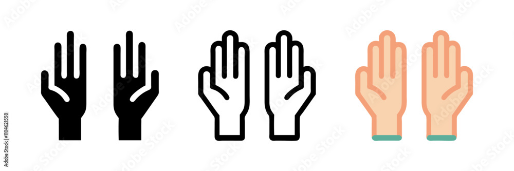 Collection of prayer hand icons in diverse styles. Perfect for spirituality, religion, and mindfulness-related projects. Collection of prayer hand icons in diverse styles. Perfect for spirituality, religion, and mindfulness-related projects.