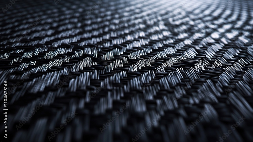 Fototapeta premium Textured Black Surface with Intricate Woven Pattern and Depth