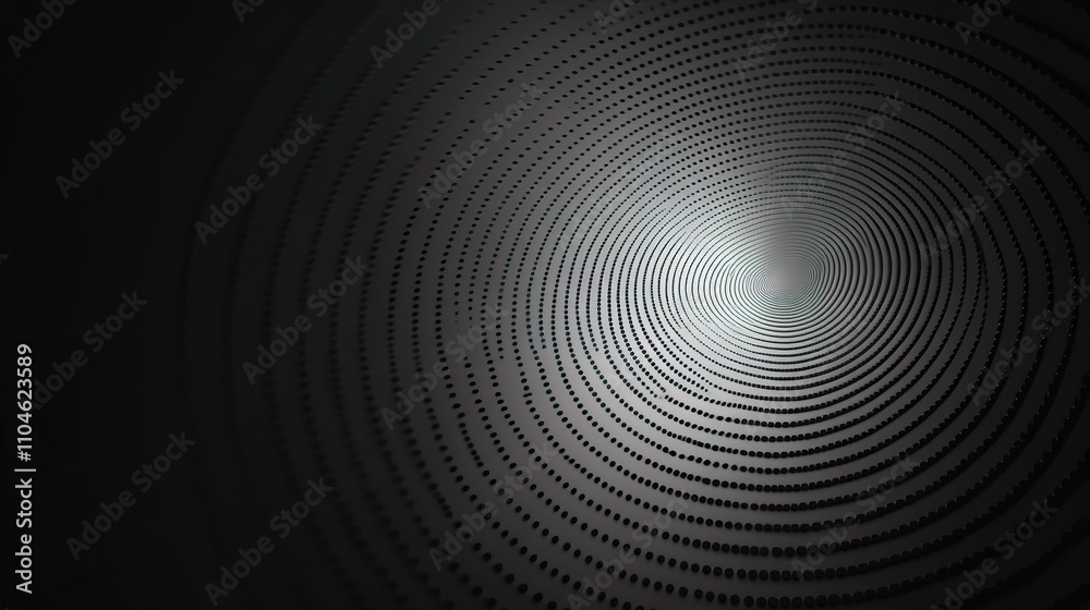 Abstract Circular Pattern with Gradual Light in Dark Background Abstract Circular Pattern with Gradual Light in Dark Background