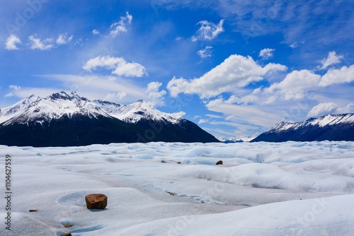 Walking on Perito Moreno glacier Patagonia, Argentina photo