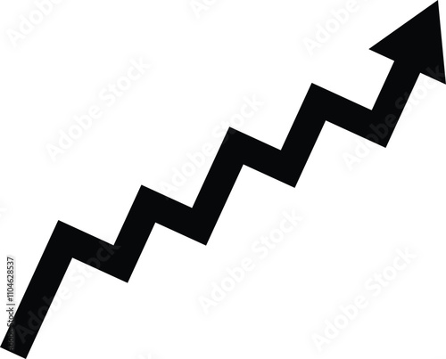 business graph pointing up profit icon. green arrow sign fro graph using in app