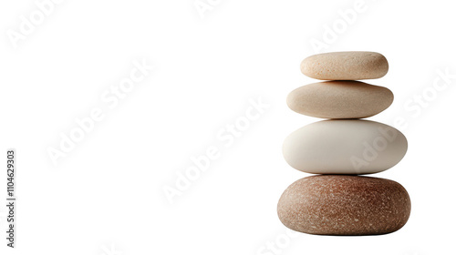 Stacked stones, a study of balance, nature, and harmony in rock formation  photo