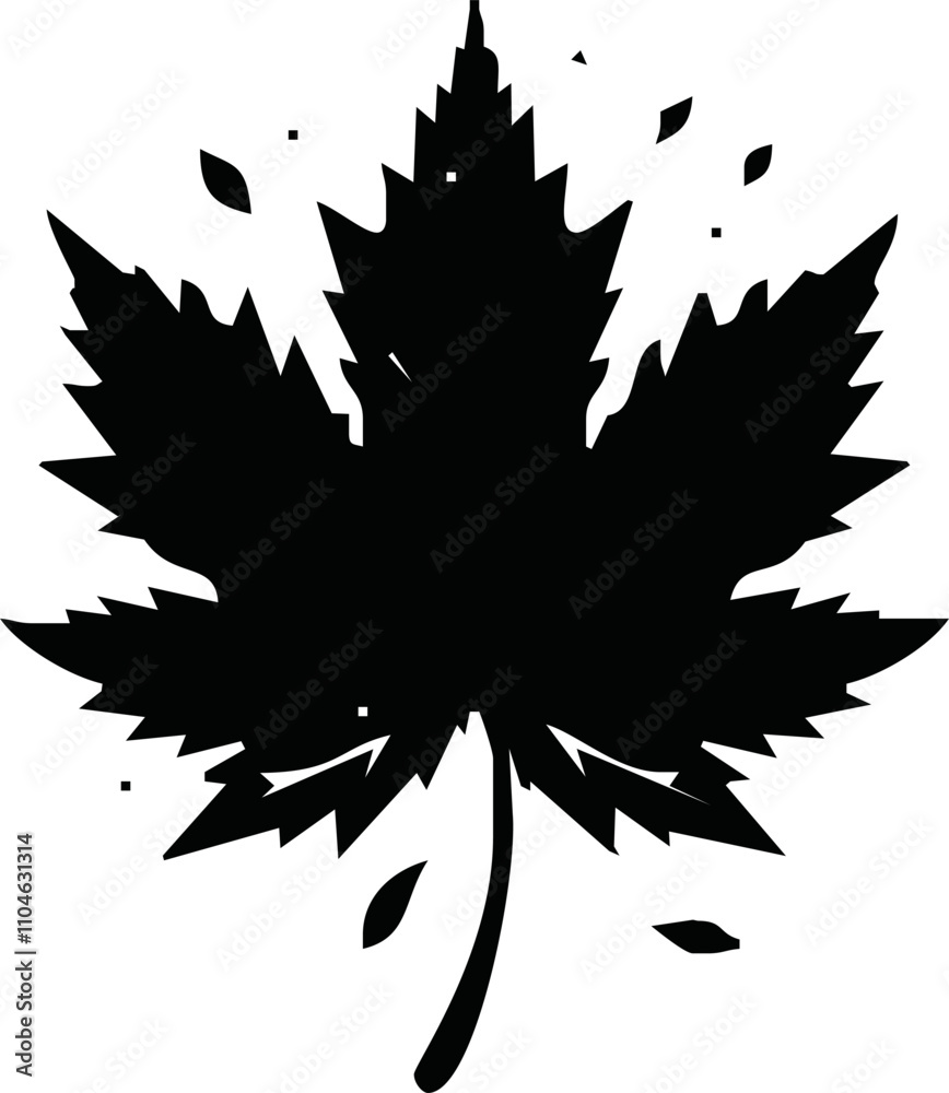 Maple Leaf Silhouette Vector Art Maple Leaf Silhouette Vector Art