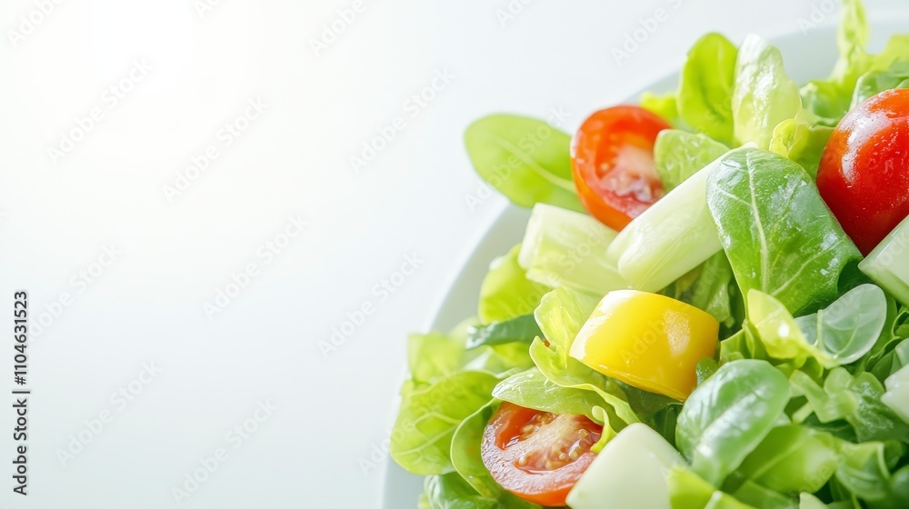 Fresh and Colorful Salad with Lettuce, Tomatoes and Bell Peppers Fresh and Colorful Salad with Lettuce, Tomatoes and Bell Peppers