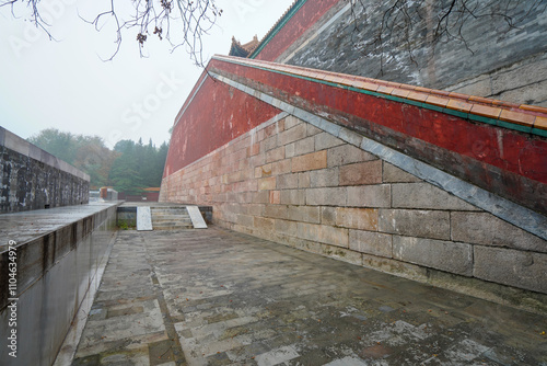 Vajra Wall on the south side of Xumi Lingjing Site in Summer Palace, Beijing photo