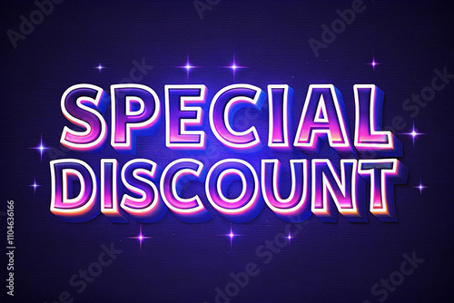 Neon special discount announcement graphic.