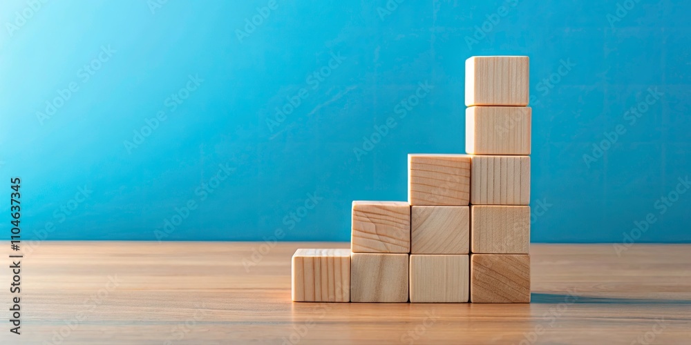 New Year 2024 Countdown Wooden Blocks Stack, Blue Background, Resolution Photo New Year 2024 Countdown Wooden Blocks Stack, Blue Background, Resolution Photo