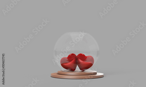 Love heart shape red pink color jar glass twin two object icon symbolsign happy valentine day 14 fourteen february month wedding romantic dating friendship gift box sale bottle just married sweet art photo