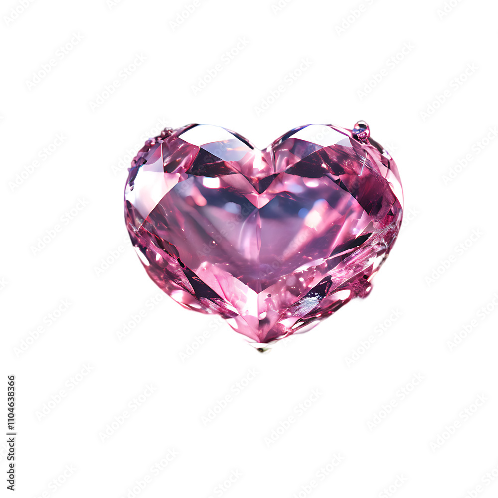 Pink Heart Gem, Crystal, Diamond Pink Heart Gem, Crystal, Diamond