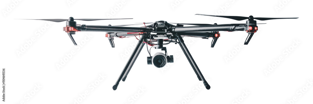 Camera drone for aerial photography, cut out - stock png. Camera drone for aerial photography, cut out - stock png.