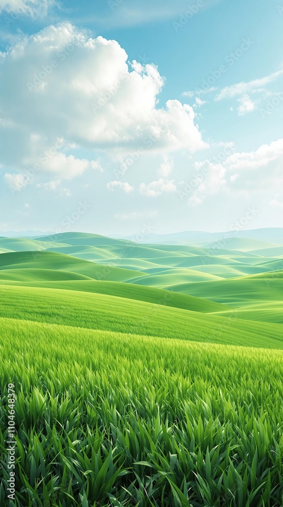 Lush green grass with gentle hills and soft shadows, foliage, natural, green, blades Lush green grass with gentle hills and soft shadows, foliage, natural, green, blades