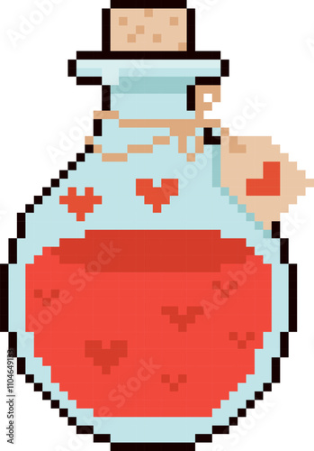 Pixel Art Valentines Day Elixir Of Love
