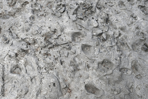 Liquid and dried concrete as a background